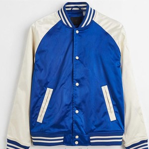 แจ็กเก็ตเบสบอลวิทยาลัยผ้าคอตตอนสำหรับผู้ชายแจ็คเก็ตบอมเบอร์ไซส์พิเศษงานปักตามสั่ง - Product Image 5