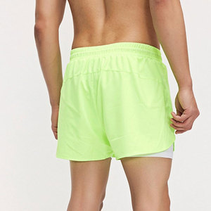 Short double couche fabriqué en usine avec une conception personnalisée pour hommes Short double couche confortable pour le sport - Product Image 2