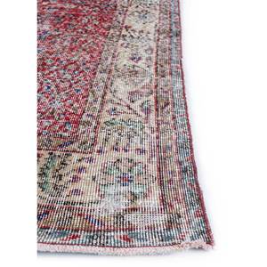 Alfombra de Lana Anudada a Mano Vintage Pae-2417, Grande, con Diseño Floral Rojo y Naranja, para Sala de Estar, Pasillo, Dormitorio de Adolescentes, Rectangular - Product Image 4