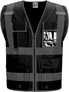 Chaleco de Seguridad de Alta Visibilidad con Logotipo Personalizado, 5 Bolsillos Reflectantes, Secado Rápido y Transpirable, 100% Poliéster, Ropa de Trabajo para Verano - Product Image 4