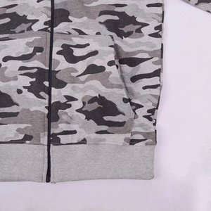 Factory Direct <b>Men's</b> Zipper <b>Hoodie</b> <b>Camo</b> Printed Long Sleeve Slim Fit Custom Cotton Blended <b>for</b> Winter - Product Image 5