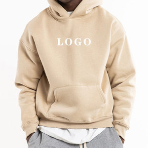 Pullover Essentials Sudadera con capucha de gran tamaño recortada boxy Sudaderas con capucha 100% algodón Impreso personalizado French Terry Streetwear Sudadera con capucha de alta calidad - Product Image 3