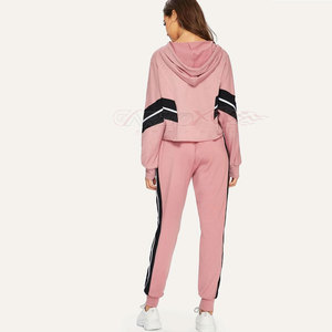 Wholesale XXL Size Women's Latest <b>Fleece</b> Jogging Tracksuit Windproof Breathable Hooded Outdoor Custom Logo Plain Zipper Winter - Product Image 2
