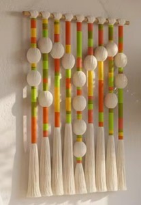 Tapisserie murale bohème en macramé avec franges et symboles du zodiaque, décorations pour une maison chaleureuse - Product Image 3