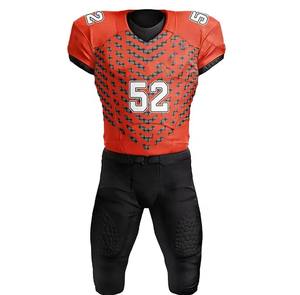 Uniforme de football américain de qualité supérieure Haut respirant de haute qualité Tendance avec manches courtes Prix de gros pour les garçons - Product Image 4