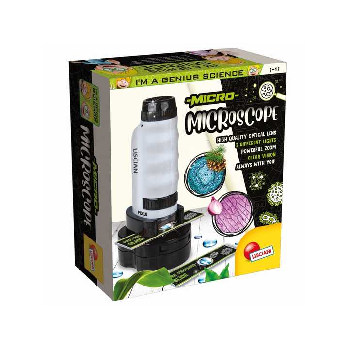 Portable Genius Toy Microscope with Slide Holder Base and Light for On ...