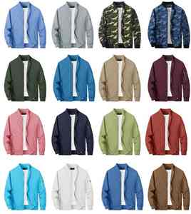 Veste bomber coupe-vent pour homme, style décontracté streetwear, veste de pilote, veste de baseball, vêtements d'extérieur tendance - Product Image 6