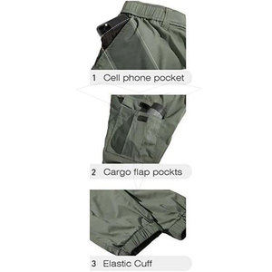 Pantalon cargo en toile légère pour homme grande taille - Respirant et imperméable, pour l'entraînement en plein air et le style urbain, 100% coton - Product Image 4