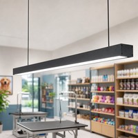 Lampe suspendue linéaire LED en aluminium de 1500 mm pour salon de toilettage, 3000K, à intensité variable, pour zone de toilettage