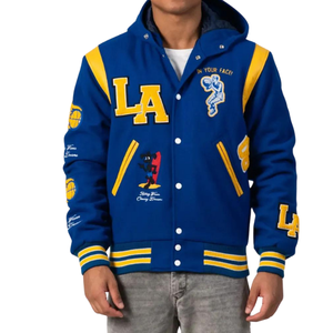 Vestes universitaires pour hommes les plus vendues, nouveau style du fabricant, broderie personnalisée, matière en laine, capuche, écologiques, hiver - Product Image 1