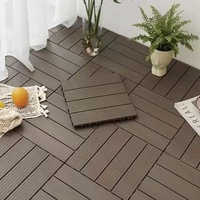 Vente en gros de carreaux de terrasse en WPC classiques et modernes, étanches à l'humidité pour terrasse en teck pour patio extérieur, bricolage en relief