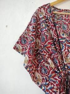 Caftan décontracté imprimé Bagru pour femmes Sarong doux coton indien vêtements de plage nouveau caftan imprimé en bloc impression numérique de taille naturelle - Product Image 3