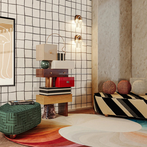 Meuble de rangement modulaire <span class=keywords><strong>moderne</strong></span> avec design géométrique, table d'appoint artistique pour le salon ou la <span class=keywords><strong>galerie</strong></span> - Product Image 6