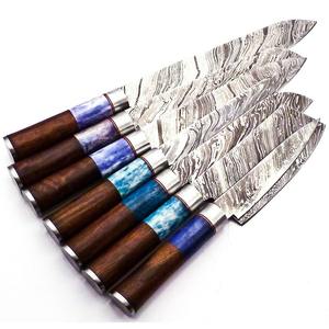 Prix de gros Ensembles de couteaux de cuisine en acier Damas de haute qualité pour chef Ensemble de couteaux de chef en acier Damas faits à la main - Product Image 2