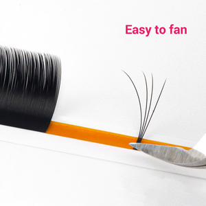 CharmLash Vegan Synthetic Hair Natural Long Faux <b>Mink</b> Easy Fan <b>Lash</b> Trays with Back Card Mixed Length OEM - Product Image 4