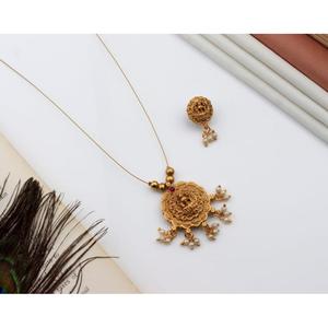 Conjunto de Collar con Colgante de Diseño Clásico para Mujer con Piedras Únicas, Joyería Elegante para Mujer, para Bodas, Fiestas y Ocasiones Formales - Product Image 6