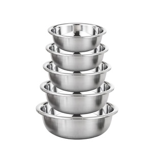 Juego de 2 cuencos para servir pulidos brillantes de acero inoxidable de diseño de tendencia superior para uso en utensilios de cocina - Product Image 6