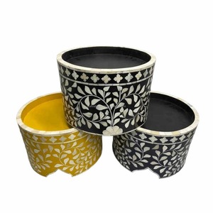 Cuenco de lujo con incrustaciones de hueso, cuenco decorativo hecho a mano de bajo precio para mesa central de sala de estar y propósito de regalo de WORLD CRAFT IMPEX - Product Image 4