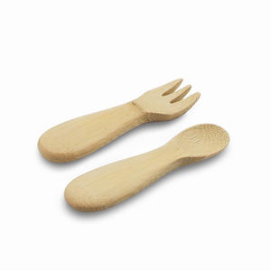 Bamboo children utensil set small size utensils sustainable kids <b>cutlery</b> for <b>toddlers</b> feeding - Product Image 1