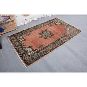 Alfombra Turca Vintage de 3,7x6,5 pies, Alfombra Oriental Marrón - Product Image 4