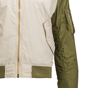 Chaqueta Bomber con cremallera para hombre, chaqueta Bomber con estampado de logotipo bordado personalizado de invierno para hombre - Product Image 4