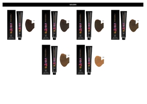 GLAMOUR PROFESSIONAL Crema de Coloración Permanente para el Cabello de Grado Premium 120ml para Todo Tipo de Cabello con Aceite de Argán, Fórmula Anti-Goteo, Tonos Dorados - Product Image 2