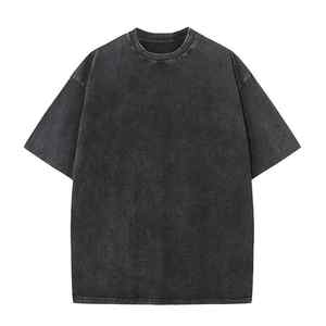 T-shirt vierge uni surdimensionné à manches courtes et col rond 100% coton de haute qualité pour hommes 180gsm Logo personnalisé imprimé motif solide - Product Image 6