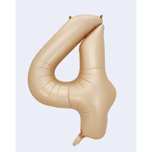 Palloncini Numero Caramello N4 100 Cm, Confezione da 12 Pezzi - Product Image 1