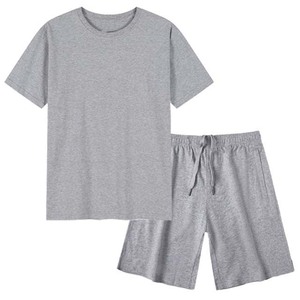 T-shirt et short de jogging pour homme, ensemble 2 pièces avec logo personnalisé, 100% coton - Product Image 1