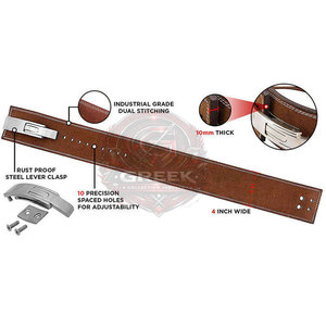 Workout Waist <b>Weight</b> Lifting Lever Buckle Belts Gym <b>Training</b> Neoprene Breathable Waterproof Belt - Product Image 5