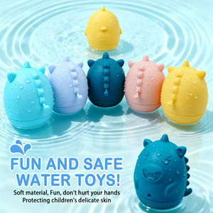 Ketaili Custom Logo Cute Animal Cognitive Floating 4-in-1 <strong>Bath</strong> Spray Water Silicone <strong>Bath</strong> <strong>Toys</strong> <strong>for</strong> <strong>2</strong>-4 <strong>Year</strong> <strong>Old</strong> Unisex Kids - Product Image 3