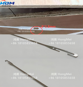 Máy Móc Dệt May 382*5.5*0.4 8*3.6/3.8 Loại C 382C Thép Không Gỉ Heald Dây Với Tốt Đánh Bóng Cho Dệt Loom - Product Image 1