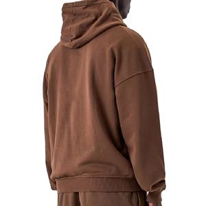 Sudaderas con capucha y sudaderas de invierno para hombre de algodón 100%, manga larga, ajuste cuadrado, peso pesado, forro polar grueso, impresión Digital 500GSM - Product Image 6
