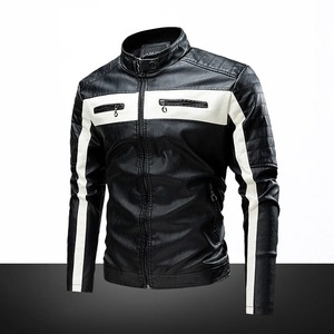 Chaqueta de cuero para hombre 2024 otoño nuevo Color sólido suelto Multi bolsillo al aire libre ciclismo locomotora abrigo hombres solapa ropa de cuero - Product Image 4