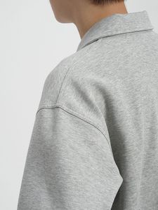 Sudadera con capucha de Polo de manga larga de algodón informal de otoño para hombre, Sudadera con capucha suelta de solapa personalizada de Color sólido de lujo ligero, sudaderas con capucha de otoño para hombre, sudaderas con capucha de M-3XL - Product Image 4