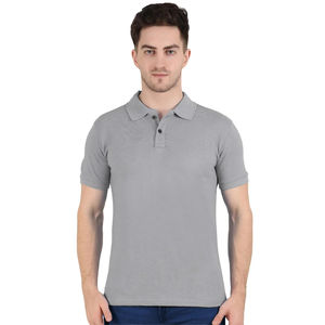 100% Cotton Plain <b>Men</b> Cotton <b>Collar</b> <b>T</b> <b>Shirt</b> Casual Style <b>with</b> Blank Design - Product Image 1