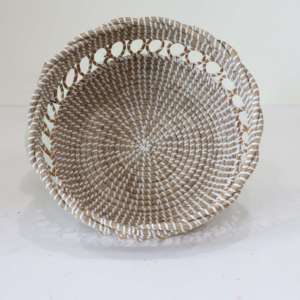 Panier multifonctionnel rond en jonc de mer, origine Vietnam, dimensions précises - Product Image 3