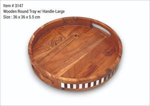 Bandeja de Madera de Pino Rectangular de Diseño, Bandeja de Servicio Moderna y Decorativa para Café - Product Image 6