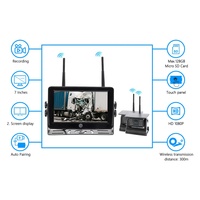 Système de moniteur DVR tactile sans fil de 7 pouces, kit de caméra magnétique solaire pour la surveillance de la sécurité des flottes commerciales, camions, bus, portable