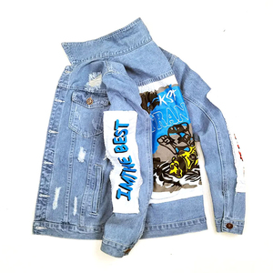 Chaquetas vaqueras de mezclilla con tinte de corbata a la moda clásicas personalizadas unisex para hombre, venta al por mayor, manga Regular con decoración de botones, temporada de invierno - Product Image 4