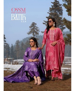 Salwar Kameez paquistaní con vestido largo estilo tenedor para mujer en aspecto de terciopelo vintage - Product Image 2