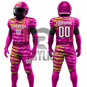 Conjunto de uniformes de fútbol americano personalizados | Camisetas y pantalones de equipos juveniles masculinos | Proveedor de ropa deportiva de poliéster sublimado OEM al por mayor - Product Image 2