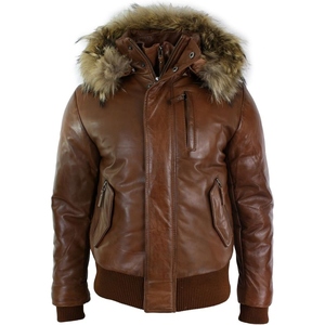 Chaqueta Bomber de Cuero Personalizada para Hombre, Cuello en V, Cierre de Cremallera, Exterior de Seda, Ropa Casual de Invierno, Suave y Transpirable, Patrones 3D/Puntos - Product Image 5