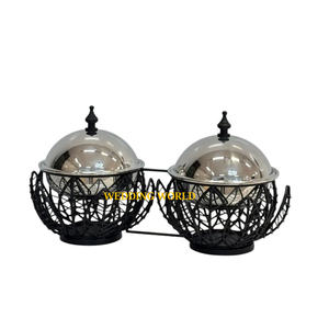 Calentador de Comida de Metal de Alta Calidad, Diseño Personalizado, Cazuela Hecha a Mano, Forma Redonda, Mesa de Lujo, Nuevo Calentador de Metal - Product Image 1