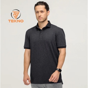 Logo brodé personnalisé coupe normale 100% polo en piqué de coton stretch blanc avec patte de boutonnage et côtes dissimulées - Product Image 1