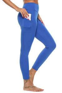 Mallas de Yoga térmicas gruesas de cintura alta informales para mujer, bolsillo, poliéster transpirable, cálido, forro polar de invierno, cómodo para - Product Image 6