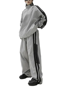 Conjunto Deportivo de 2 Piezas con Logotipo Personalizado, Estilo Urbano, Vintage, de Poliéster/Algodón, Estampado Invernal, Reflectante, Nueva Moda - Product Image 5