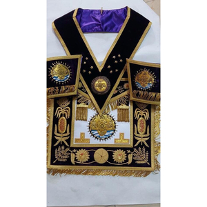 Officers Grand Rank Dress Collar | Bullion Wire Embroidery Dress <b>Aprons</b> | Full Dress Regalia <b>Aprons</b> with Collars - Product Image 3