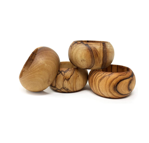 Porte-anneau de serviette en bois de conception antique arrondie pour la conception supérieure de porte-serviettes de fête de mariage et d'hôtels - Product Image 2