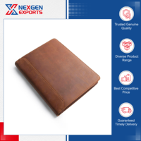 Porte-documents en cuir à 3 anneaux avec fermeture éclair, bloc-notes, protection RFID, taille personnalisable, couleur personnalisée, logo, haute qualité